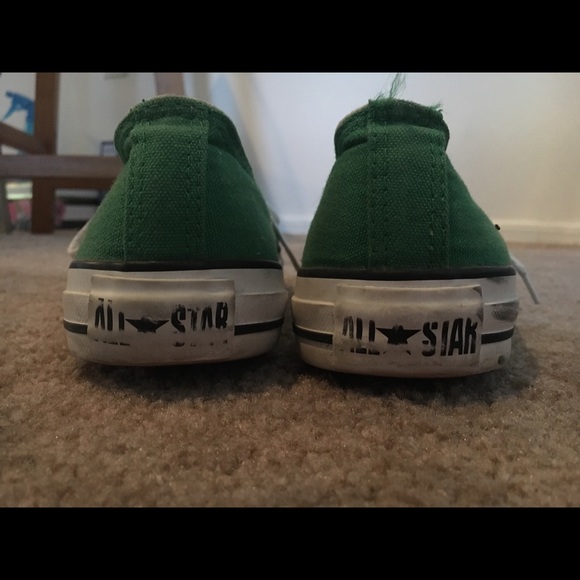 Kelly green-low top Converse - Picture 4 of 5